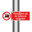 Passagiers op de heftruck verboden