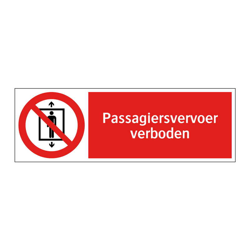 Passagiersvervoer verboden