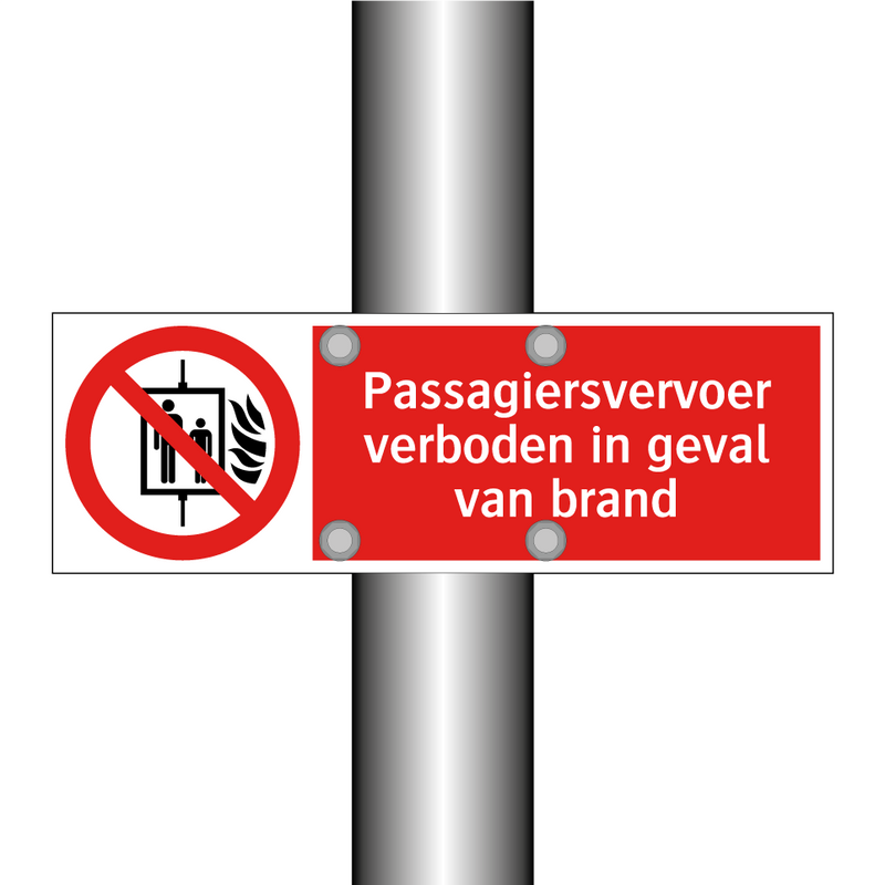 Passagiersvervoer verboden in geval van brand