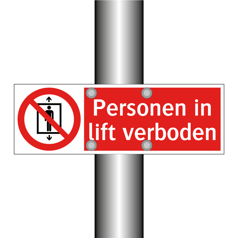 Personen in lift verboden
