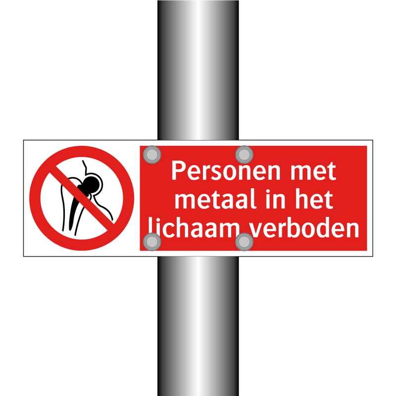 Personen met metaal in het lichaam verboden