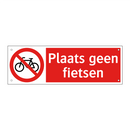 Plaats geen fietsen