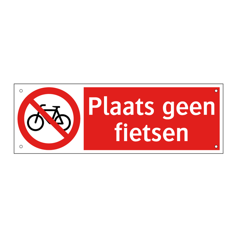 Plaats geen fietsen