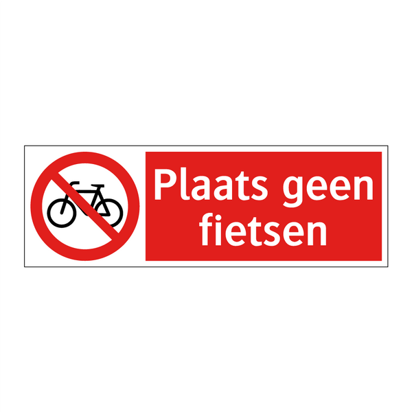 Plaats geen fietsen