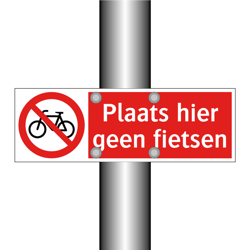 Plaats hier geen fietsen