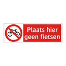Plaats hier geen fietsen