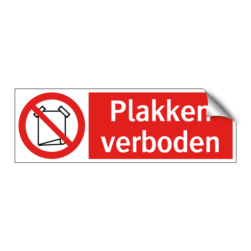 Plakken verboden