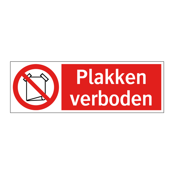 Plakken verboden