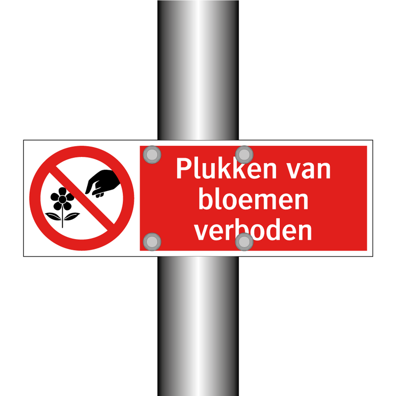 Plukken van bloemen verboden