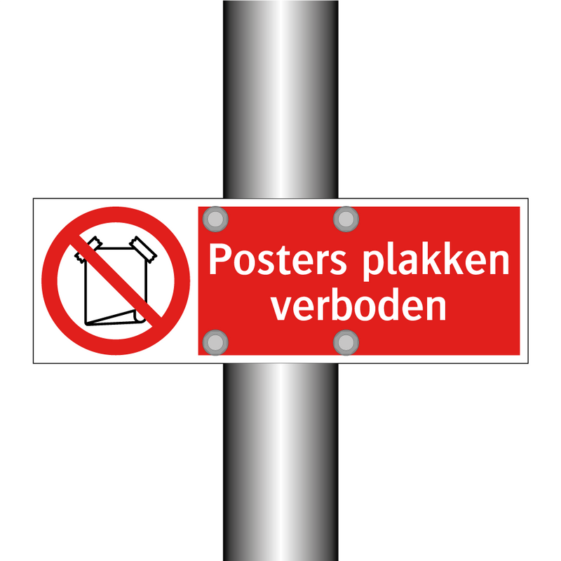 Posters plakken verboden