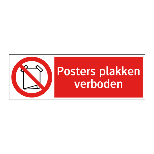Posters plakken verboden