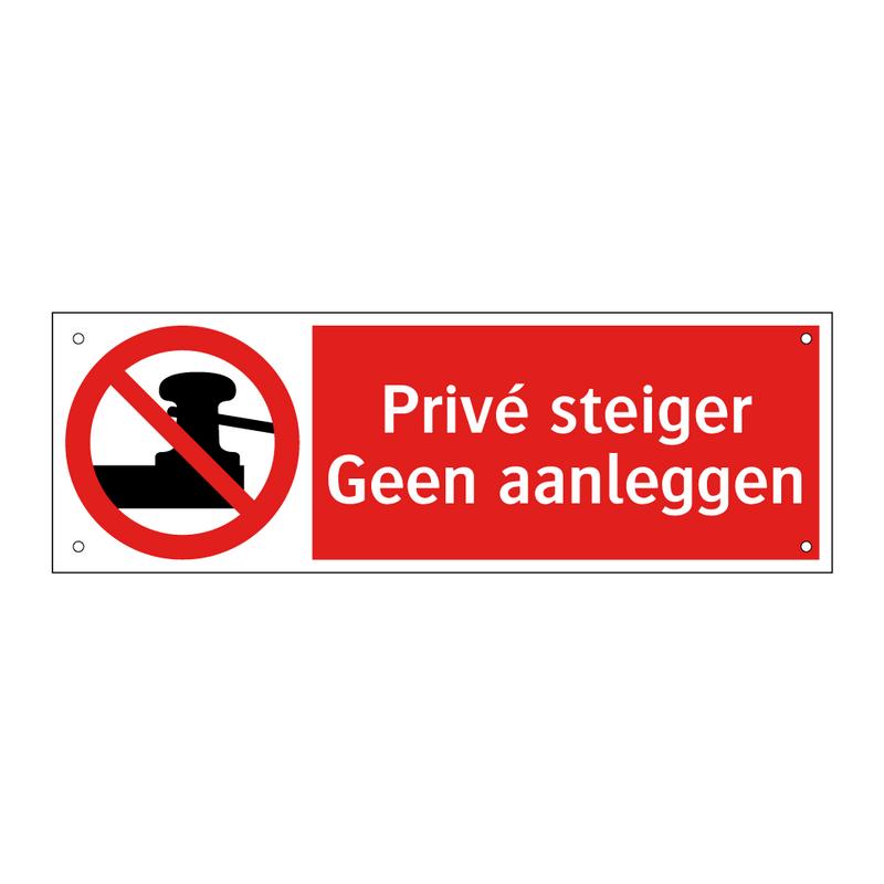 Privé steiger Geen aanleggen