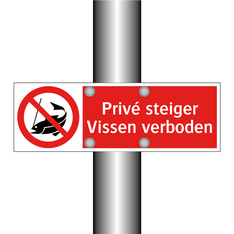 Privé steiger Vissen verboden