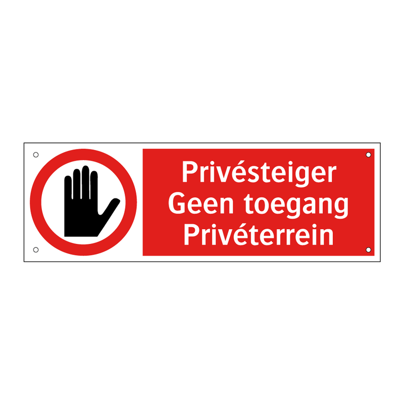 Privésteiger Geen toegang Privéterrein