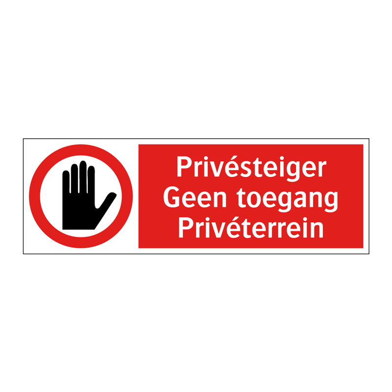Privésteiger Geen toegang Privéterrein