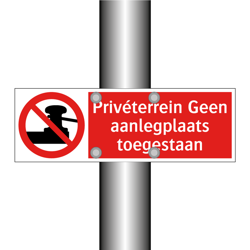 Privéterrein Geen aanlegplaats toegestaan