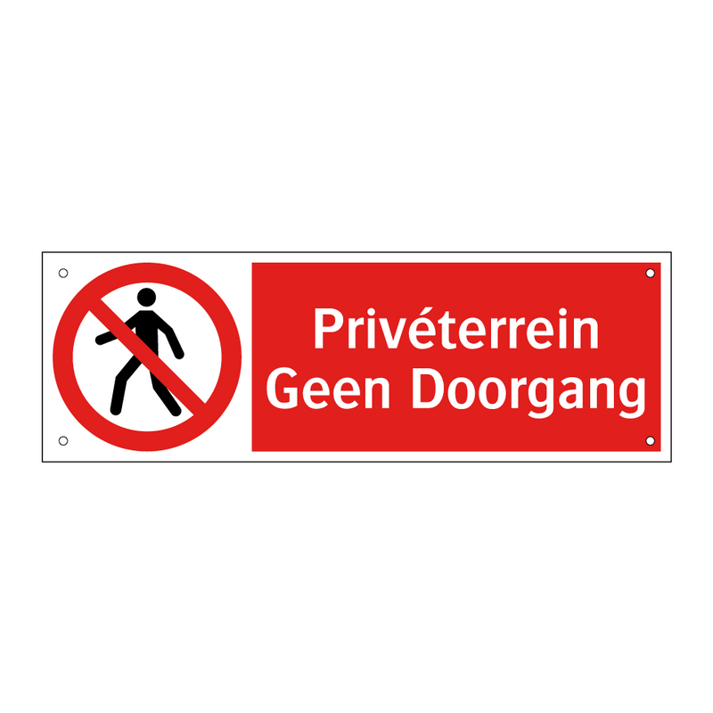 Privéterrein Geen Doorgang