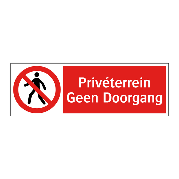 Privéterrein Geen Doorgang