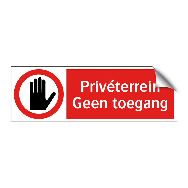Privéterrein Geen toegang