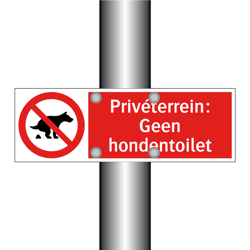 Privéterrein: Geen hondentoilet