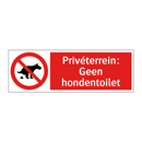 Privéterrein: Geen hondentoilet