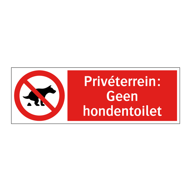Privéterrein: Geen hondentoilet