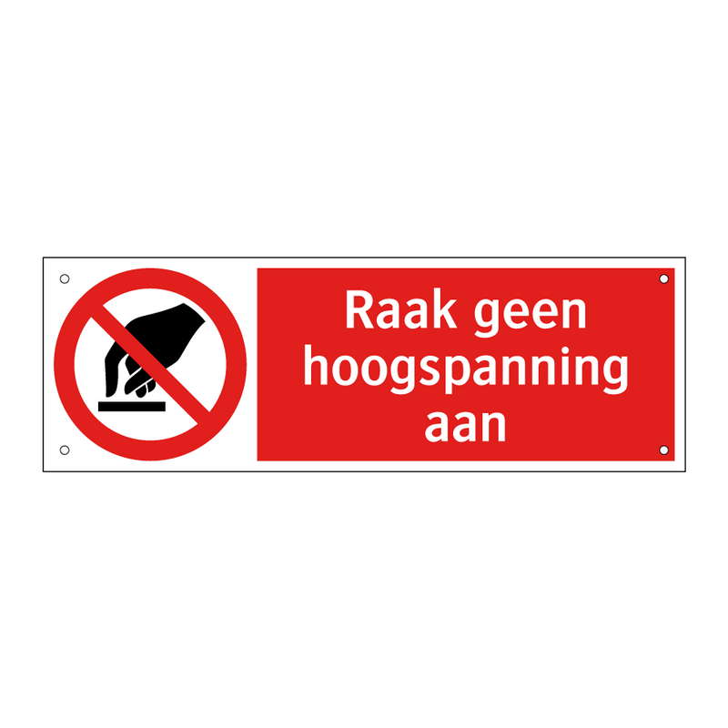 Raak geen hoogspanning aan