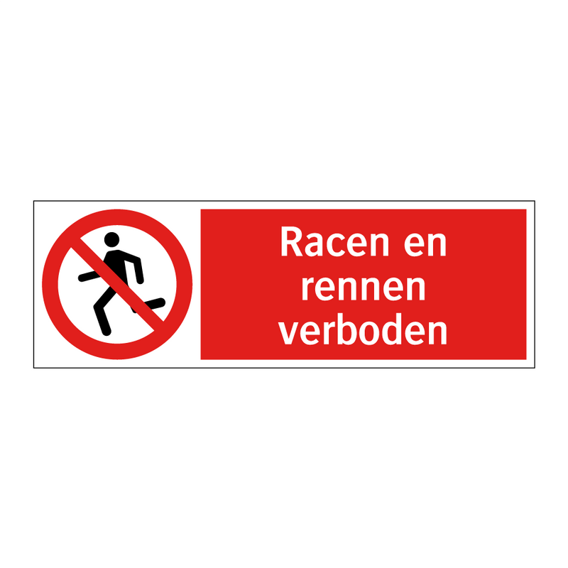 Racen en rennen verboden