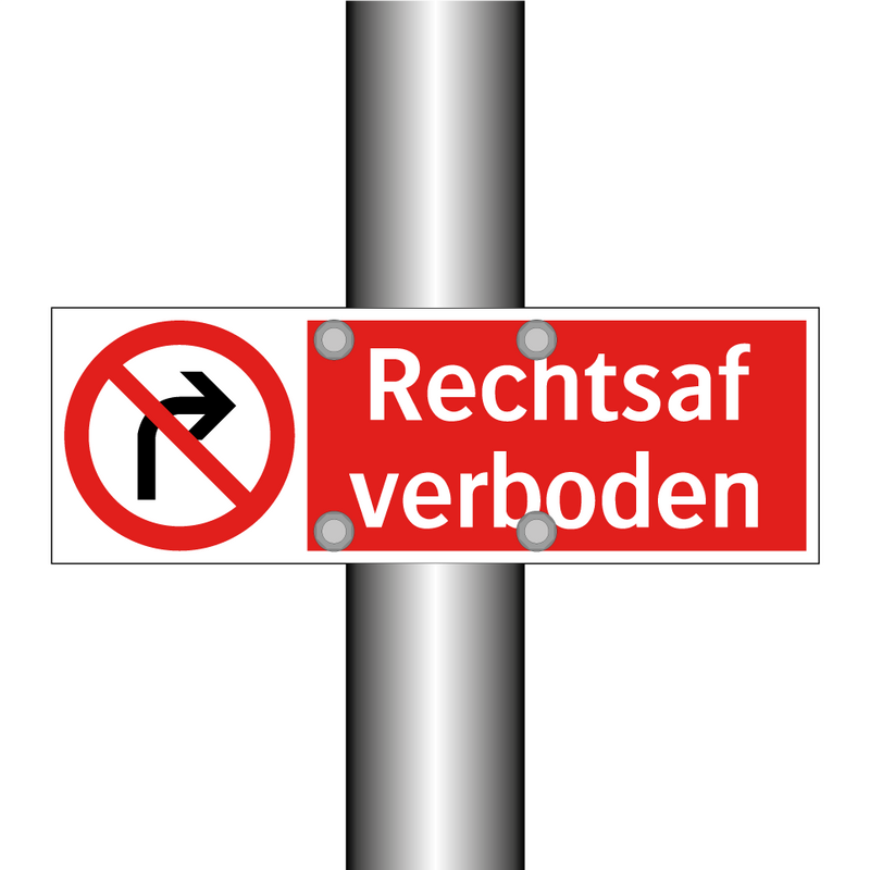 Rechtsaf verboden