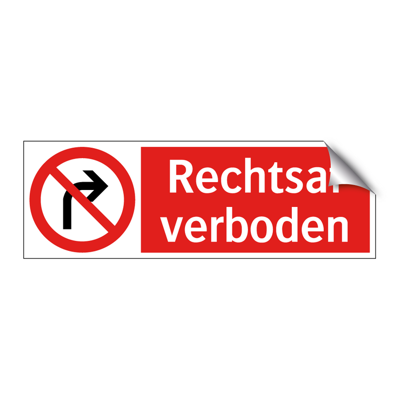 Rechtsaf verboden