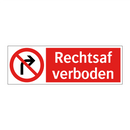 Rechtsaf verboden