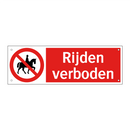 Rijden verboden