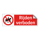 Rijden verboden