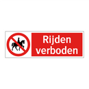 Rijden verboden
