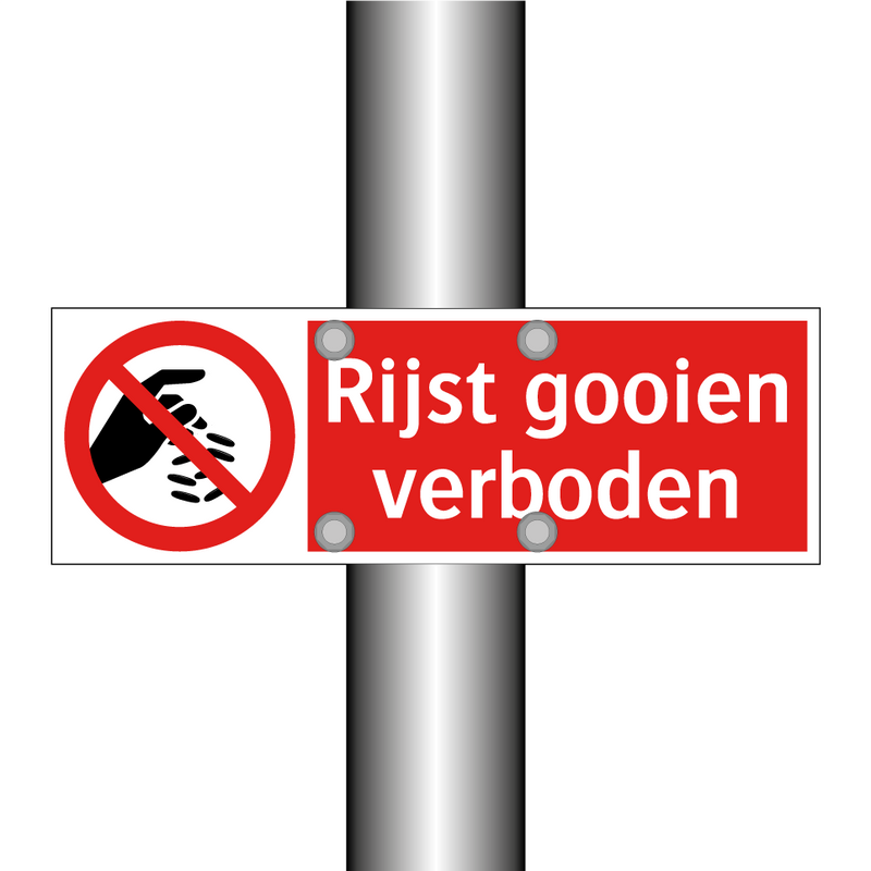Rijst gooien verboden