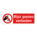Rijst gooien verboden
