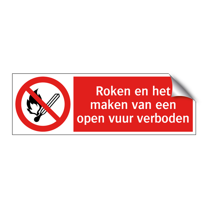 Roken en het maken van een open vuur verboden