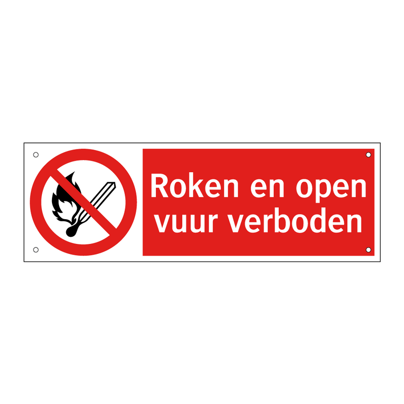 Roken en open vuur verboden