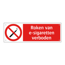 Roken van e-sigaretten verboden