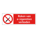 Roken van e-sigaretten verboden