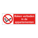 Roken verboden in de appartementen