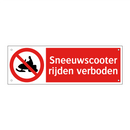 Sneeuwscooter rijden verboden