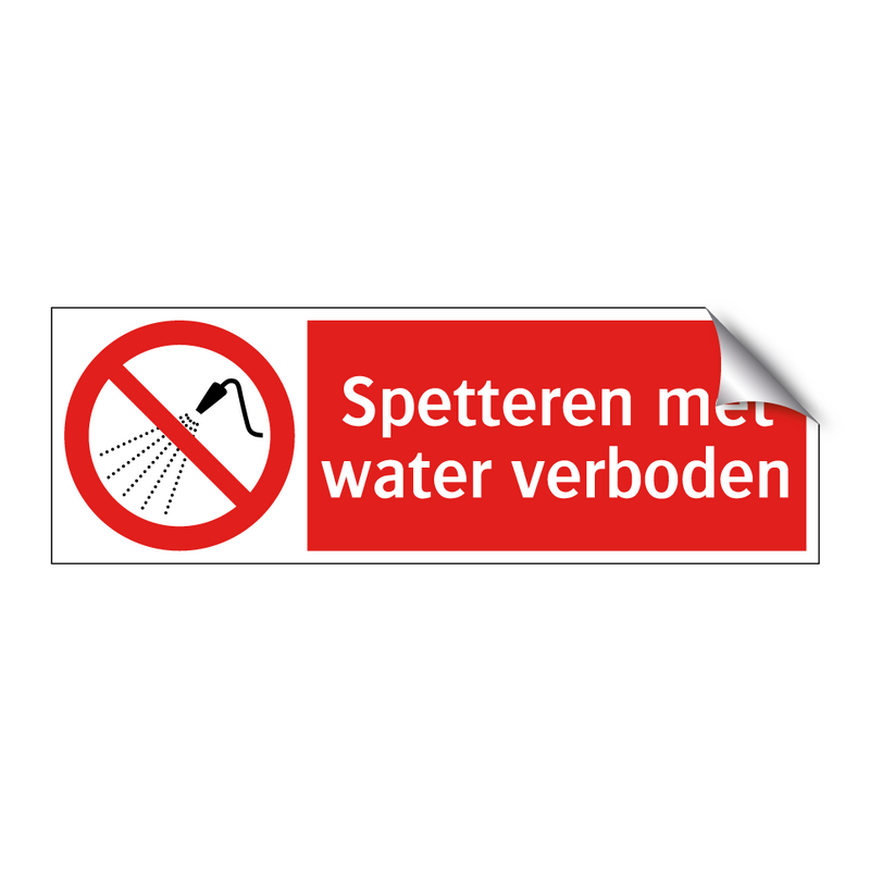 Spetteren met water verboden
