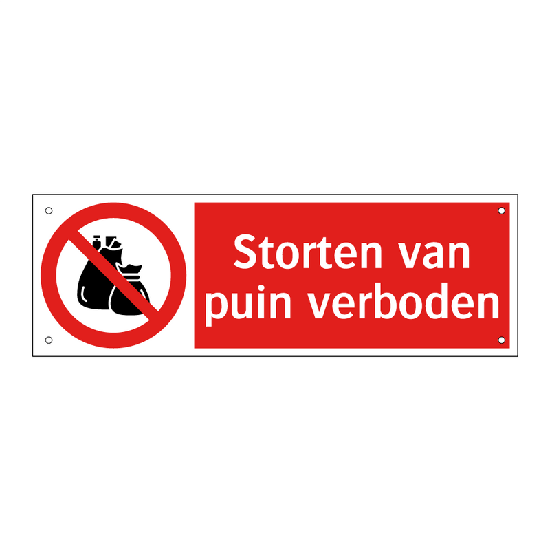 Storten van puin verboden