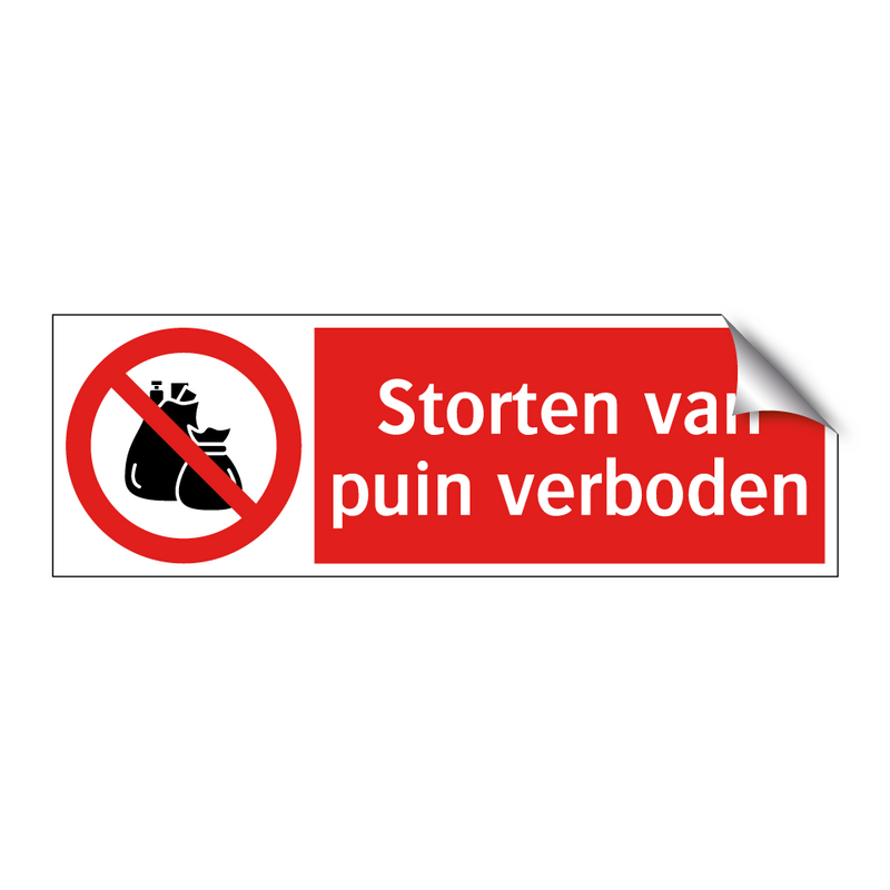 Storten van puin verboden