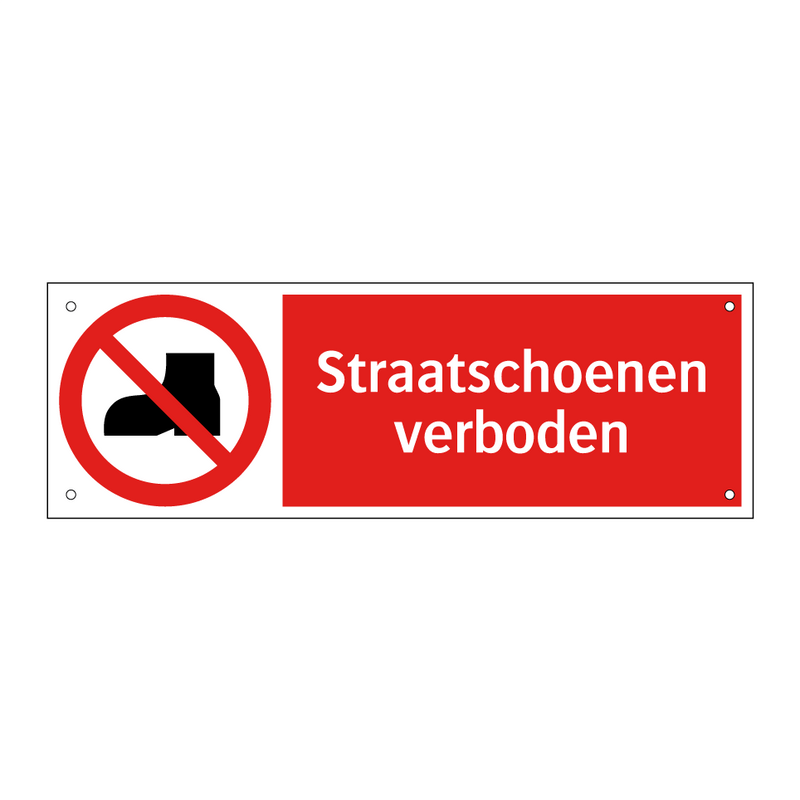 Straatschoenen verboden
