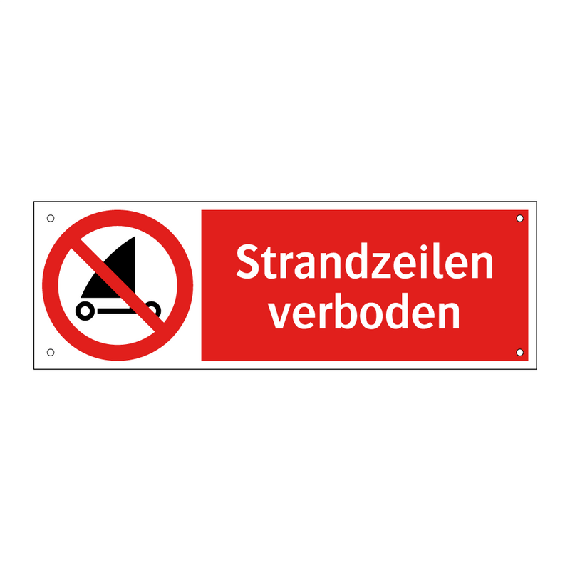 Strandzeilen verboden