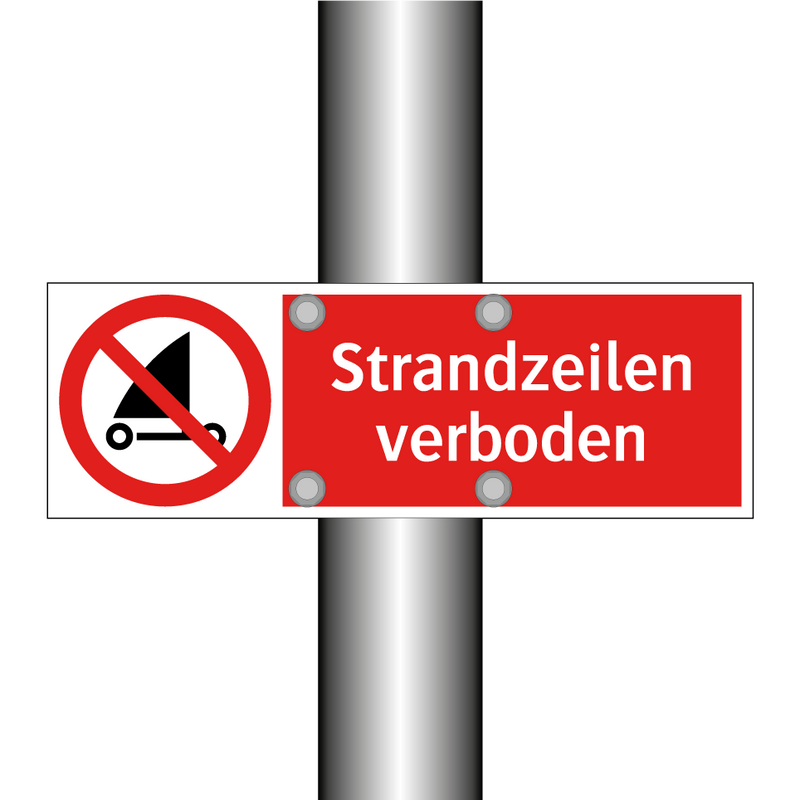 Strandzeilen verboden