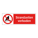 Strandzeilen verboden