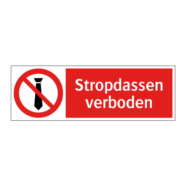 Stropdassen verboden
